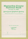 Matchbook Cover - Hunterdon County National Bank Flemington NJ 40 Strike