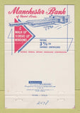 Matchbook Cover - Manchester Bank of St Louis MO 40 Strike