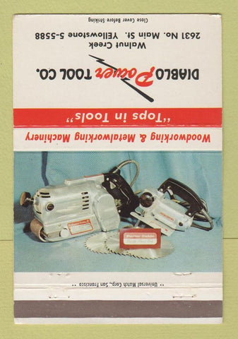 Matchbook Cover - Diablo Power Tools Walnut Creek CA 40 Strike