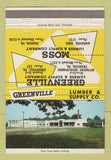 Matchbook Cover - Greenville Lumber PA Sharon Transfer Andover OH 40 Strike