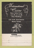 Matchbook Cover - Miamian Restaurant Miami FL Matador Lounge 40 Strike