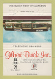 Matchbook Cover - Gilbert Buick Ellisville MO WEAR 40 Strike