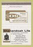 Matchbook Cover - Shenandoah Life Insurance Tidewater Newport News VA 40 Strike