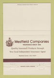 Matchbook Cover - Westfield Insurance Companies Westfield Center OH 40 Strike