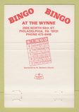 Matchbook Cover - Bingo At the Wynne Philadlephia PA 40 Strike