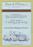 Matchbook Cover - Denis O'Connor Funeral Home Rockaway Beach NY 40 Strike