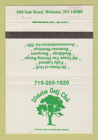 Matchbook Cover - Webster Golf Club NY 40 Strike