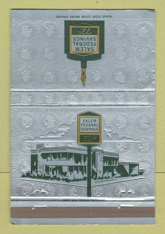 Matchbook Cover - Salem Federal Savings OR 40 Strike