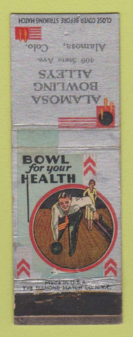 Matchbook Cover - Alamosa Bowling Lanes Colorado