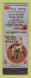 Matchbook Cover - Health Center Bowling Memphis TN WORN