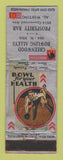 Matchbook Cover - Greenwood Bowling Alleys WORN