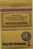 Matchbook Cover - Kang Suhr Restaurant Los Angeles CA 40 Strike