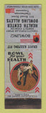 Matchbook Cover - Health Center Bowling Chattanooga TN #1