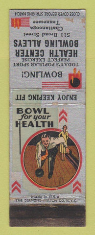 Matchbook Cover - Health Center Bowling Chattanooga TN #1
