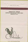 Matchbook Cover - Chantelair Restaurant Irvine CA 40 Strike