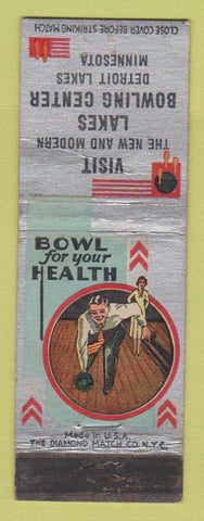 Matchbook Cover - Lakes Bowling Center Detroit Lakes MN WEAR