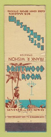 Matchbook Cover - Hotel Lankershim Los Angeles CA girlie Driftwood Room