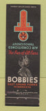 Matchbook Cover - Bobbies Cafe East Grand Forks MN girlie