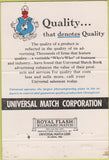 Matchbook Cover - Universal Match Bill Murray Los Angeles CA 40 Strike