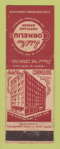 Matchbook Cover - Hotel New Cornelius Portland OR