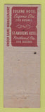 Matchbook Cover - Hotel New Cornelius Portland OR