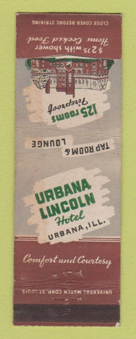 Matchbook Cover - Hotel Urbana Lincoln Urbana IL WEAR