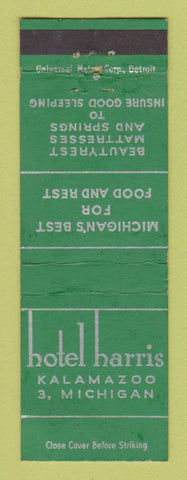 Matchbook Cover - Hotel Harris Kalamazoo MI