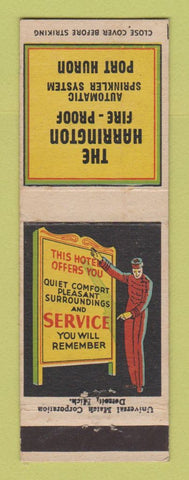 Matchbook Cover - Harrington Hotel Port Huron MI bellhop