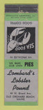 Matchbook Cover - Lombard's Lobster Pound Old Orchard Beach ME MERCHANTS WEAR