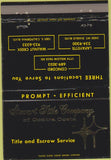 Matchbook Cover - Stewart Title house search Contra Costa CA 40 Strike