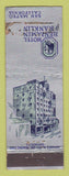Matchbook Cover - Hotel Benjamin Franklin San Mateo CA WORN