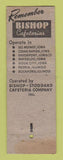 Matchbook Cover - Bishop Cafeterias Sioux City IA Des Moines WRITING WORN