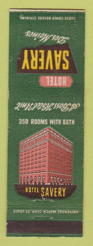 Matchbook Cover - Hotel Savery Des Moines IA