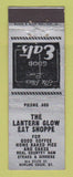 Matchbook Cover - Lantern Glow Eat Shoppe Bowling Green KY