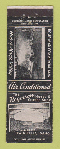 Matchbook Cover - Rogerson Hotel Coffee Shop Twin Falls ID