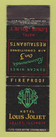 Matchbook Cover - Hotel Louis Joliet IL