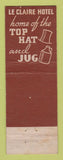 Matchbook Cover - Le Claire Hotel Moline IL