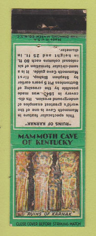 Matchbook Cover - Mammoth Cave KY