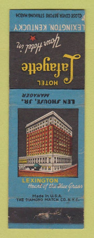 Matchbook Cover - Hotel Lafayette Lexington KY WEAR