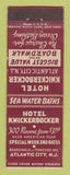 Matchbook Cover - Hotel Knickerbocker Atlantic City NJ Federal