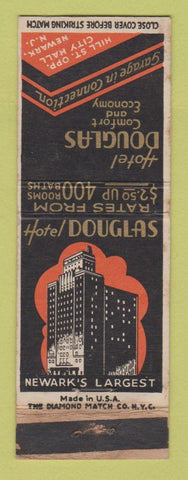 Matchbook Cover - Hotel Douglas Newark NJ WEAR
