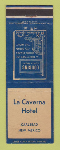 Matchbook Cover - La Caverna Hotel Carlsbad NM