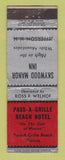 Matchbook Cover - Pass A Grille Beach Hotel FL WRITING WEAR