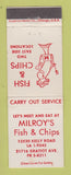 Matchbook Cover - Milroy's Fish and Chips Detroit MI