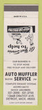 Matchbook Cover - Auto Muffler Service Detroit MI