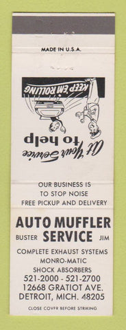 Matchbook Cover - Auto Muffler Service Detroit MI