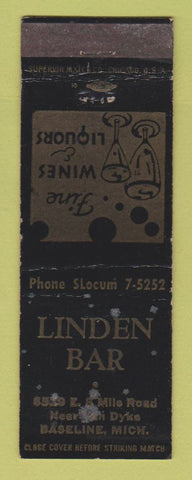 Matchbook Cover - Linden Bar Baseline MI WEAR