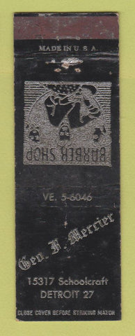 Matchbook Cover - Geo Merrier Detroit MI Barber Shop WORN