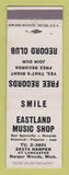 Matchbook Cover - Eastland Music Shop Harper Woods MI records lps