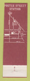 Matchbook Cover - Porter Street Station Detroit MI